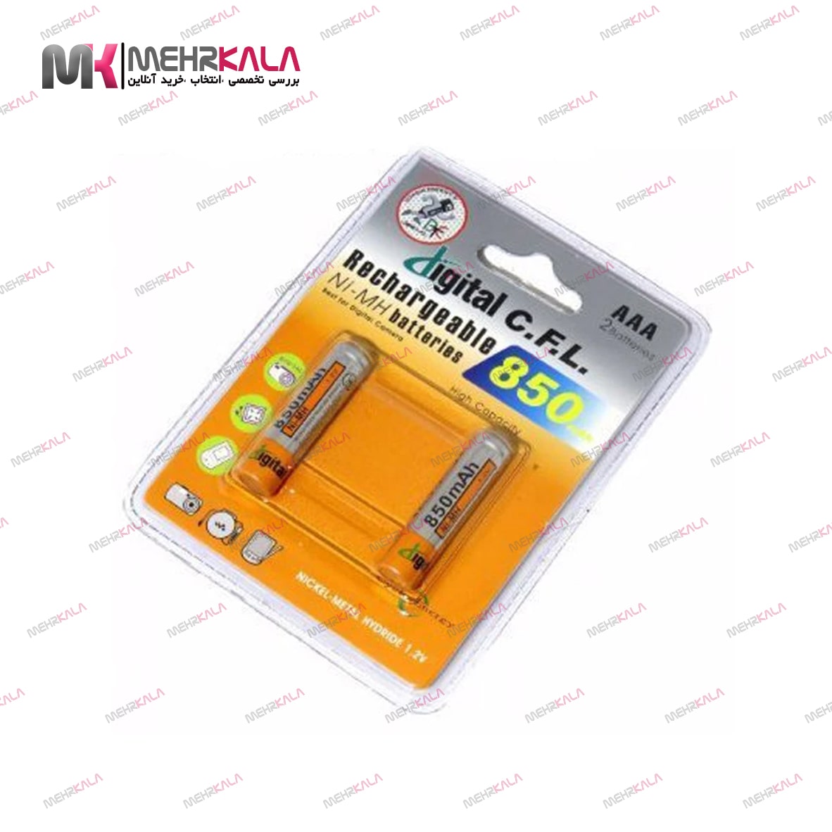 باتری نیم قلمی قابل شارژ سی.اف.ال مدل 850