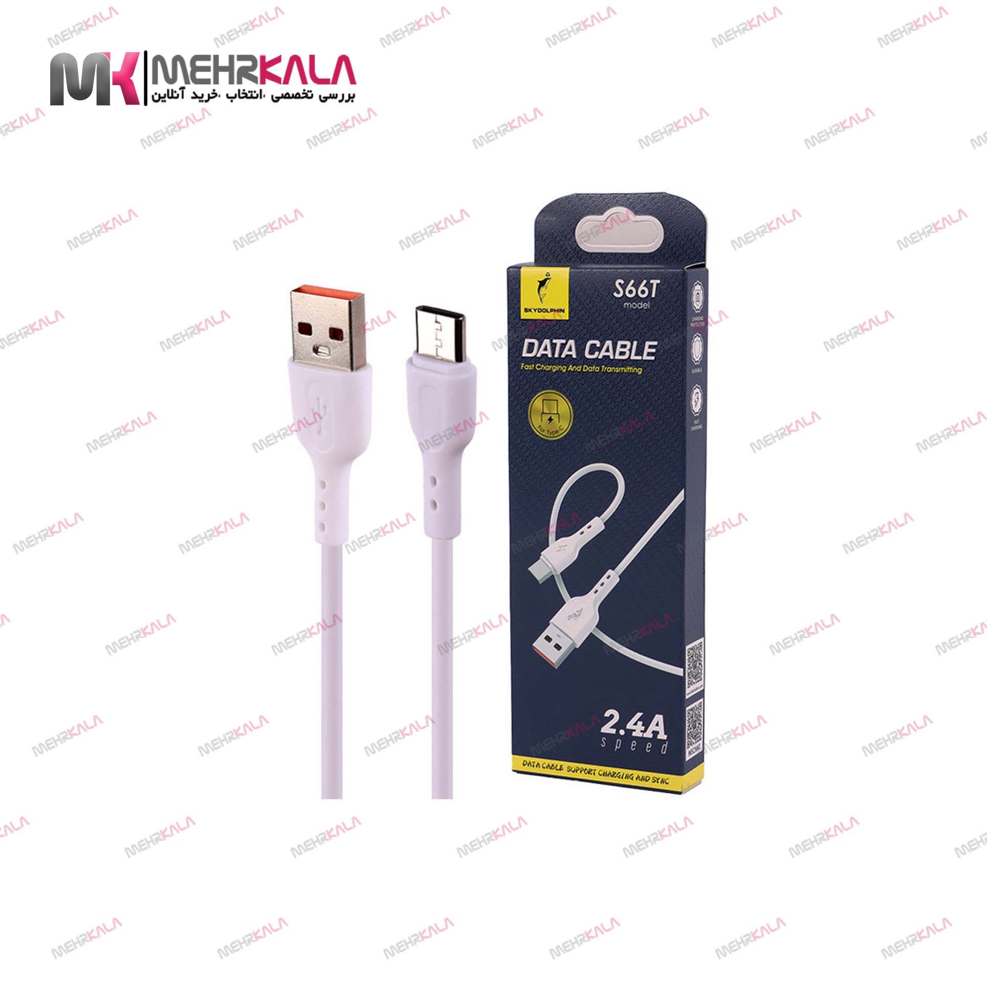 کابل شارژ SKYDOLPNIN، مدل S66T، نوع Type-C